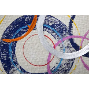 OBRAZ NA PŁÓTNIE FLOATING CIRCLES -A- 80X3X80 cm